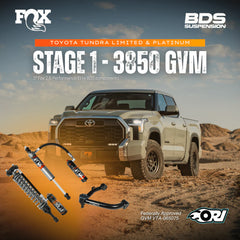 ORI Stage 1 GVM Upgrade Package – Toyota Tundra (2022+ | 3850 KG GVM | FOX 2.5 Performance Elite | BDS UCAs | ORI Coils 300–500 KG)