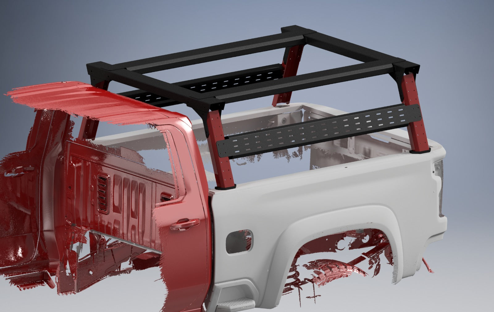 Back Rack 2500hd 2020+ Chevrolet Silverado 2500HD Modular Tub Rack by Everyday Offroad